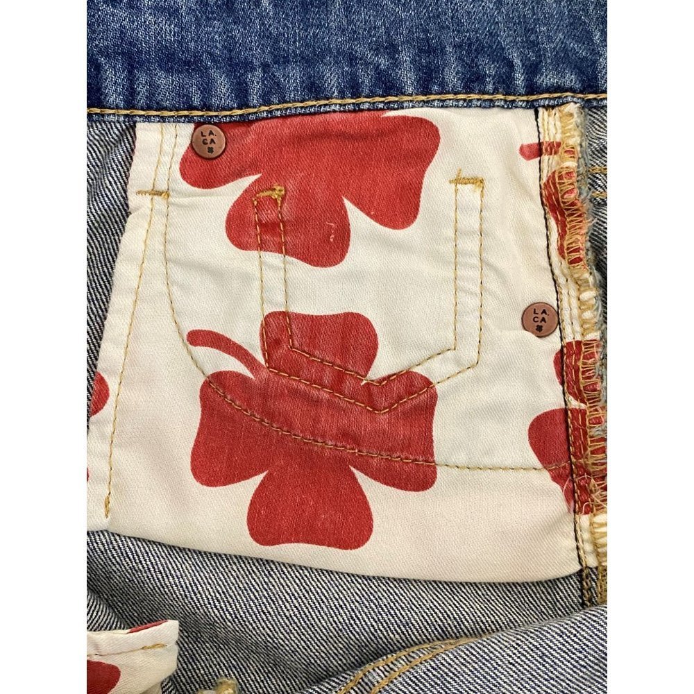 Lucky Brand Medium Denim Button Front Pencil Skirt Size 6/28 Womens Pockets - Picture 8 of 8